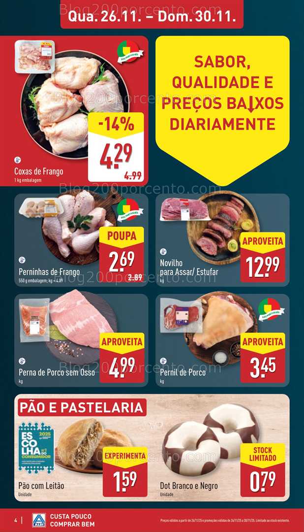 Antevisão Folheto ALDI Saldos Abertura Promoções de 26 a 31 novembro