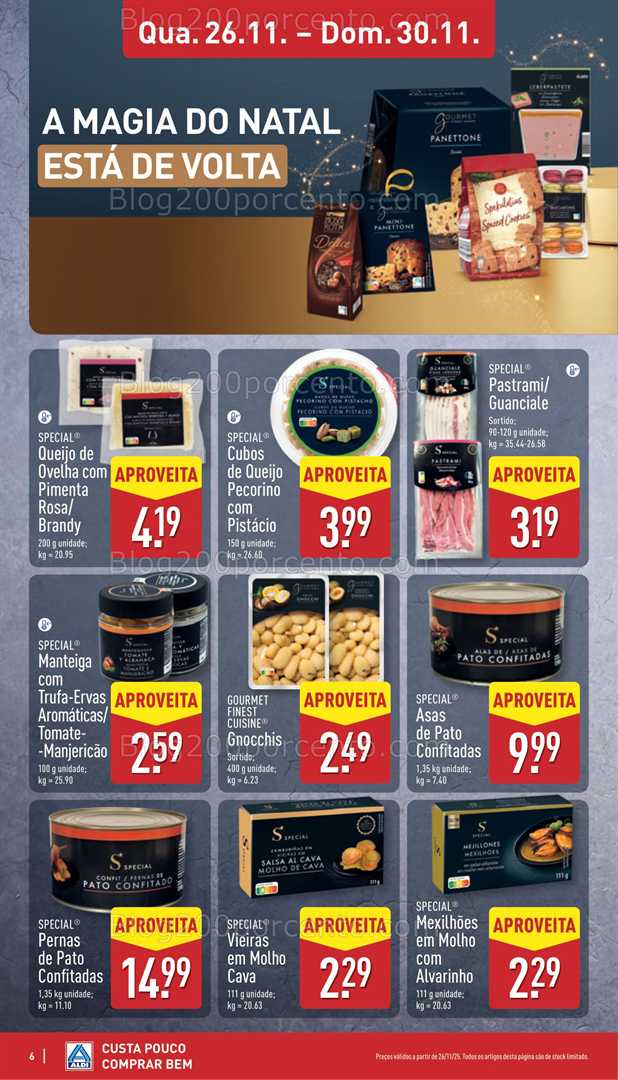 Antevisão Folheto ALDI Saldos Abertura Promoções de 26 a 31 novembro