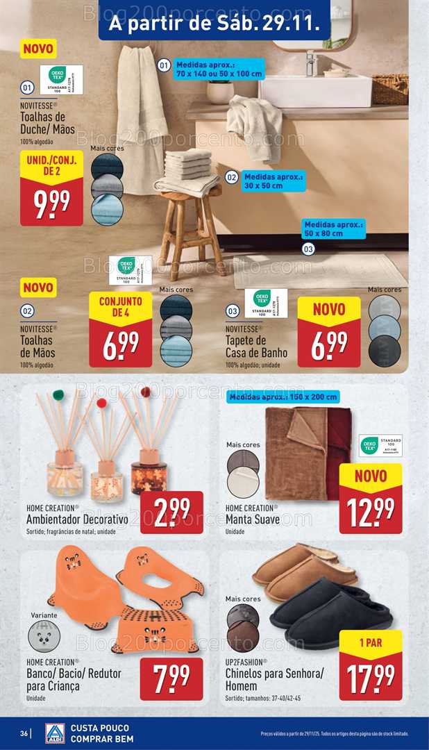 Antevisão Folheto ALDI Saldos Abertura Promoções de 26 a 31 novembro