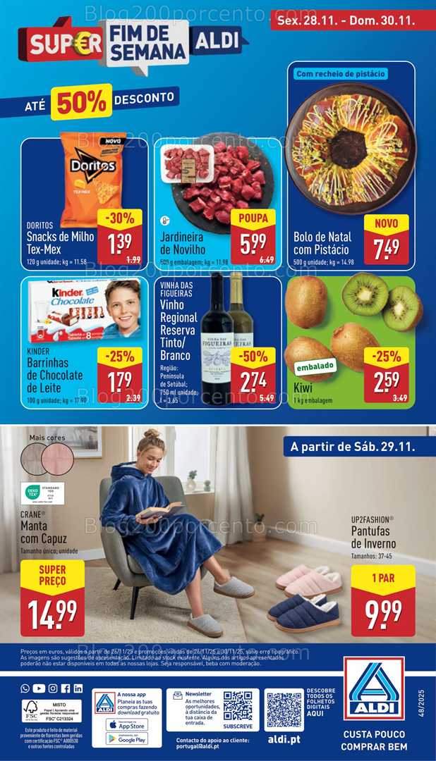Antevisão Folheto ALDI Saldos Abertura Promoções de 26 a 31 novembro