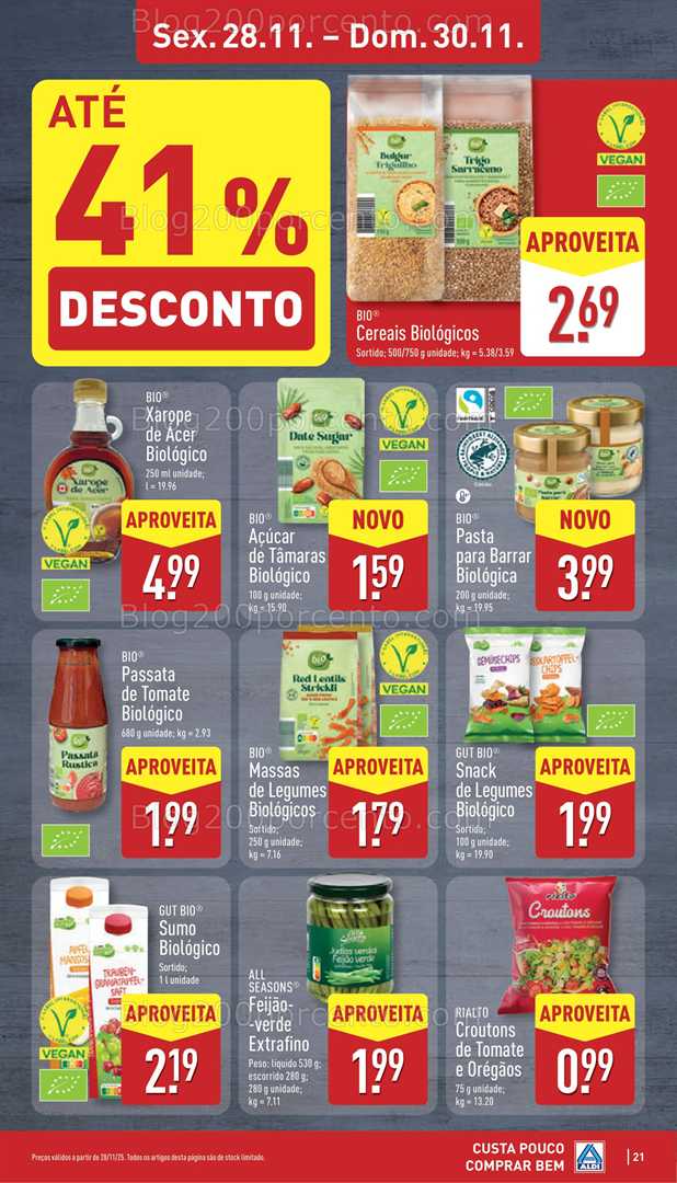 Antevisão Folheto ALDI Promoções de 24 a 30 novembro