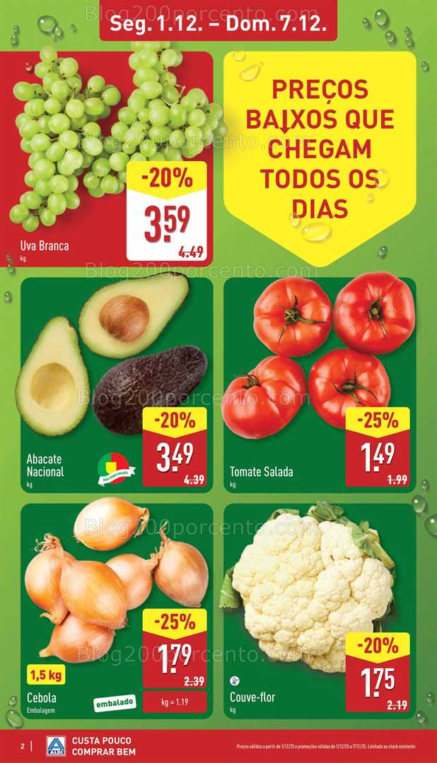 Antevisão Folheto ALDI Promoções de 1 a 7 dezembro