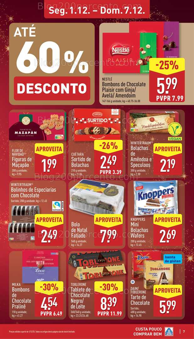 Antevisão Folheto ALDI Promoções de 1 a 7 dezembro