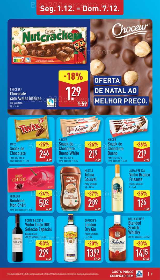 Antevisão Folheto ALDI Promoções de 1 a 7 dezembro