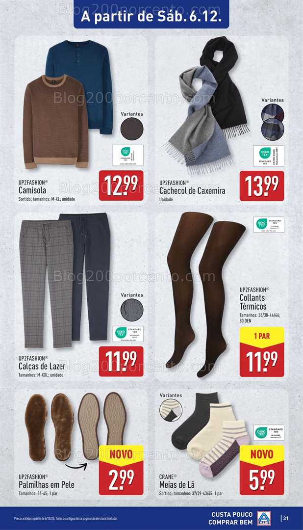 Antevisão Folheto ALDI Bazar Promoções de 6 a 7 dezembro