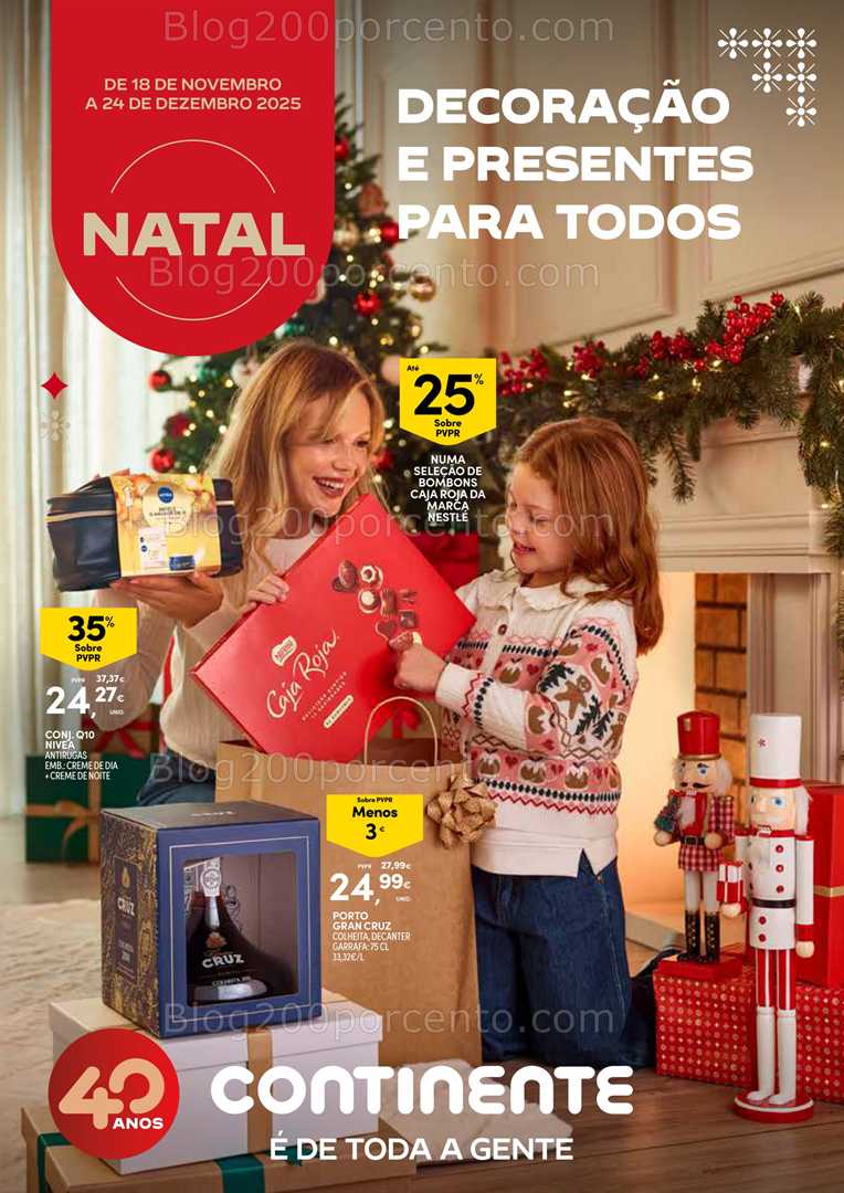 Antevisão Folheto CONTINENTE Açores Natal Promoções de 18 novembro a 24 dezembro