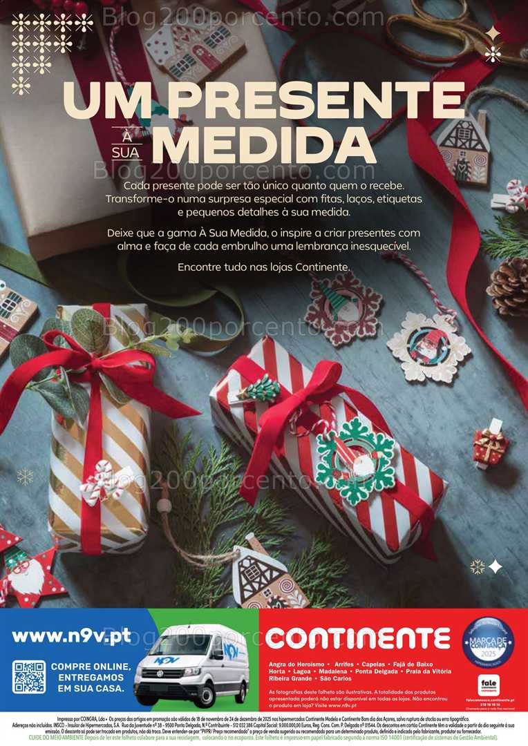 Antevisão Folheto CONTINENTE Açores Natal Promoções de 18 novembro a 24 dezembro