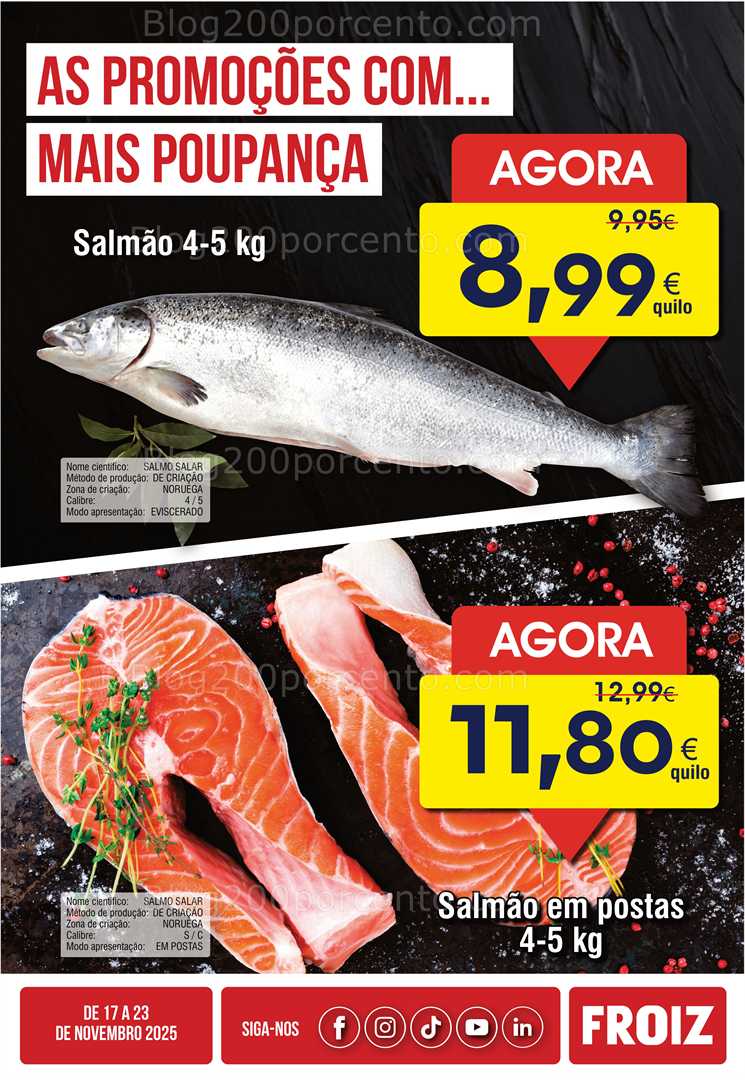 Antevisão Folheto FROIZ Promoções de 17 a 23 novembro