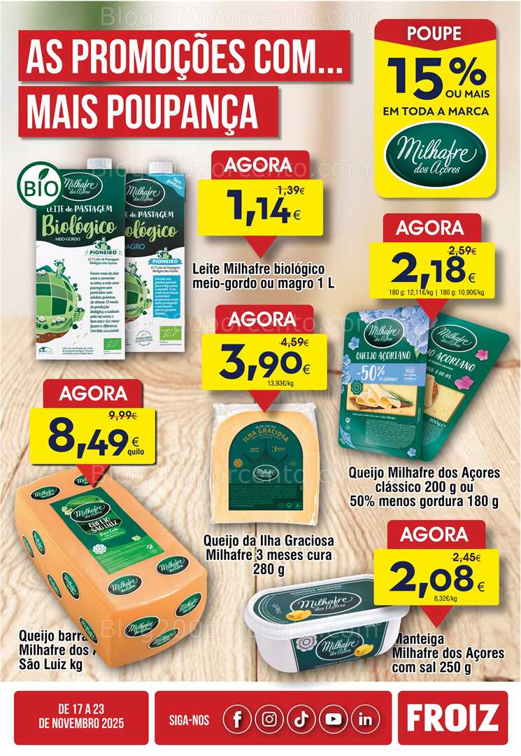 Antevisão Folheto FROIZ Promoções de 17 a 23 novembro