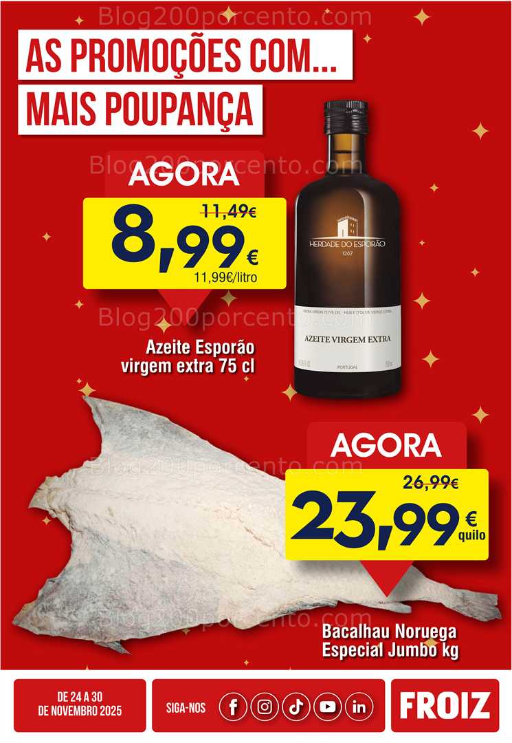 Antevisão Folheto FROIZ Promoções de 24 a 30 novembro
