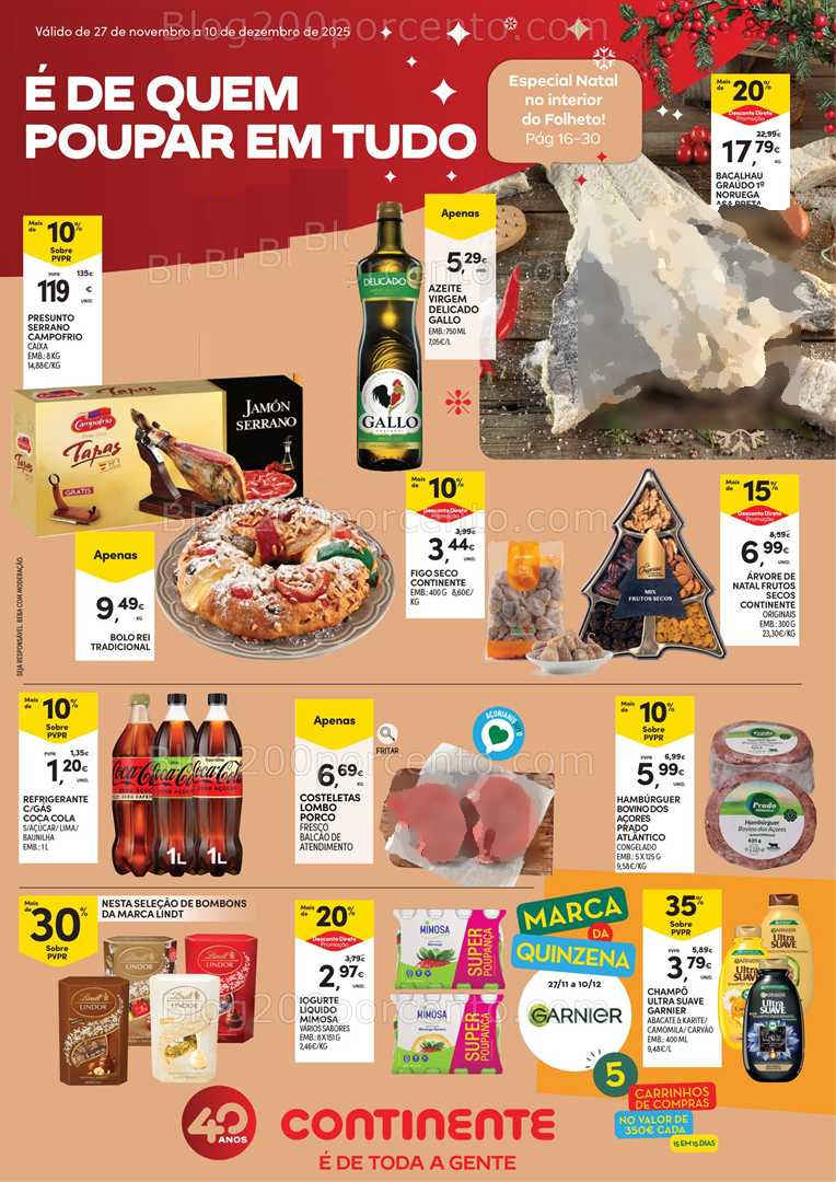 Antevisão Folheto CONTINENTE Promoções de 27 novembro a 10 dezembro