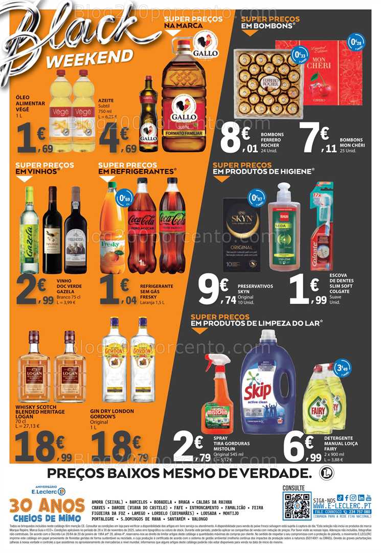Antevisão Folheto E-LECLERC Black Friday Promoções de 28 a 30 novembro