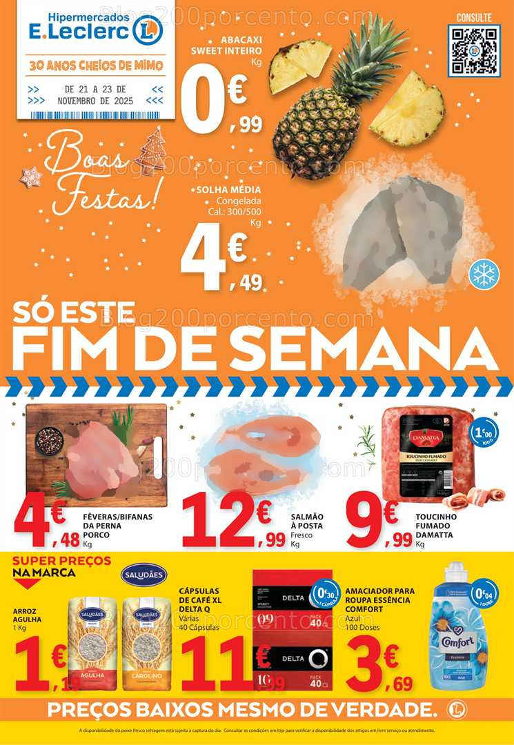 Antevisão Folheto E-LECLERC Promoções Fim de Semana - 21 a 23 novembro