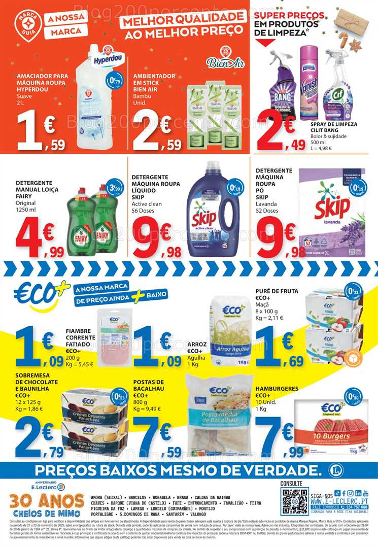 Antevisão Folheto E-LECLERC Promoções Fim de Semana - 21 a 23 novembro