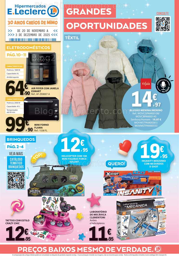 Antevisão Folheto E-LECLERC Bazar Promoções de 20 novembro a 3 dezembro