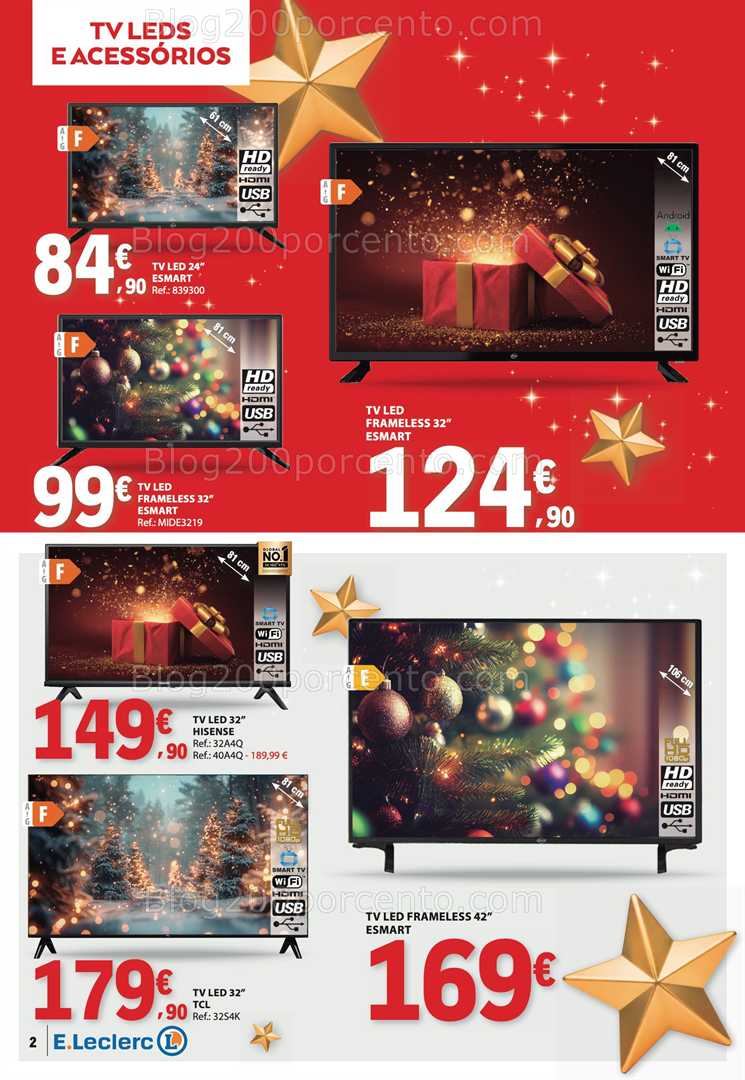 Antevisão Folheto E-LECLERC Bazar Natal Promoções de 25 novembro a 24 dezembro