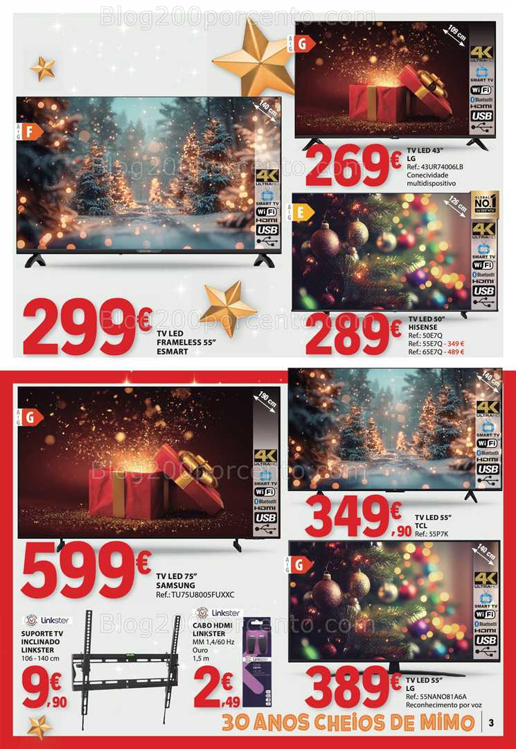 Antevisão Folheto E-LECLERC Bazar Natal Promoções de 25 novembro a 24 dezembro