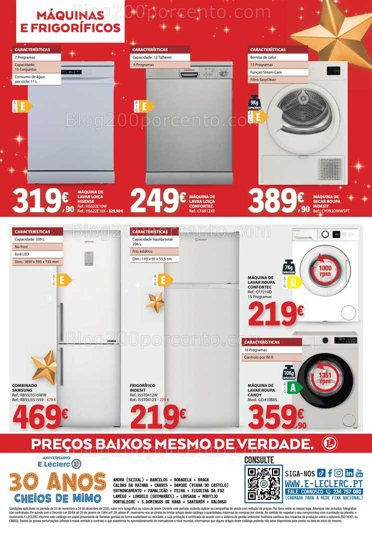 Antevisão Folheto E-LECLERC Bazar Natal Promoções de 25 novembro a 24 dezembro