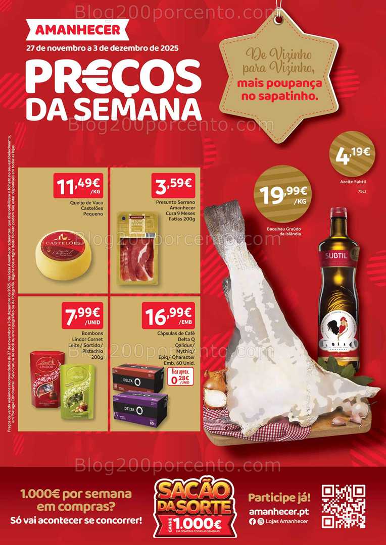 Antevisão Folheto AMANHECER Promoções de 27 novembro a 3 dezembro
