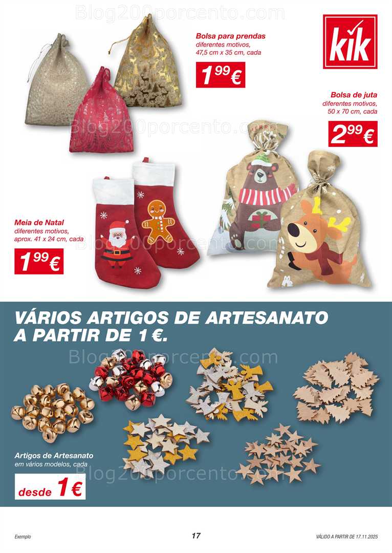 Antevisão Folheto KIK Natal Promoções a partir de 17 novembro
