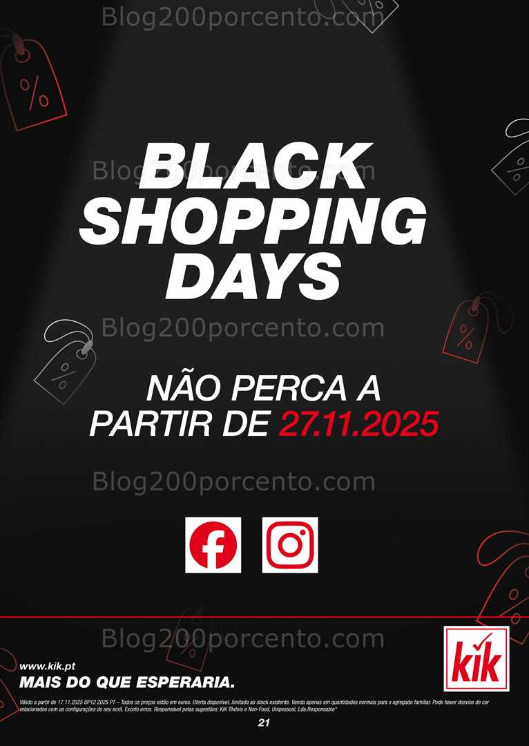 Antevisão Folheto KIK Natal Promoções a partir de 17 novembro