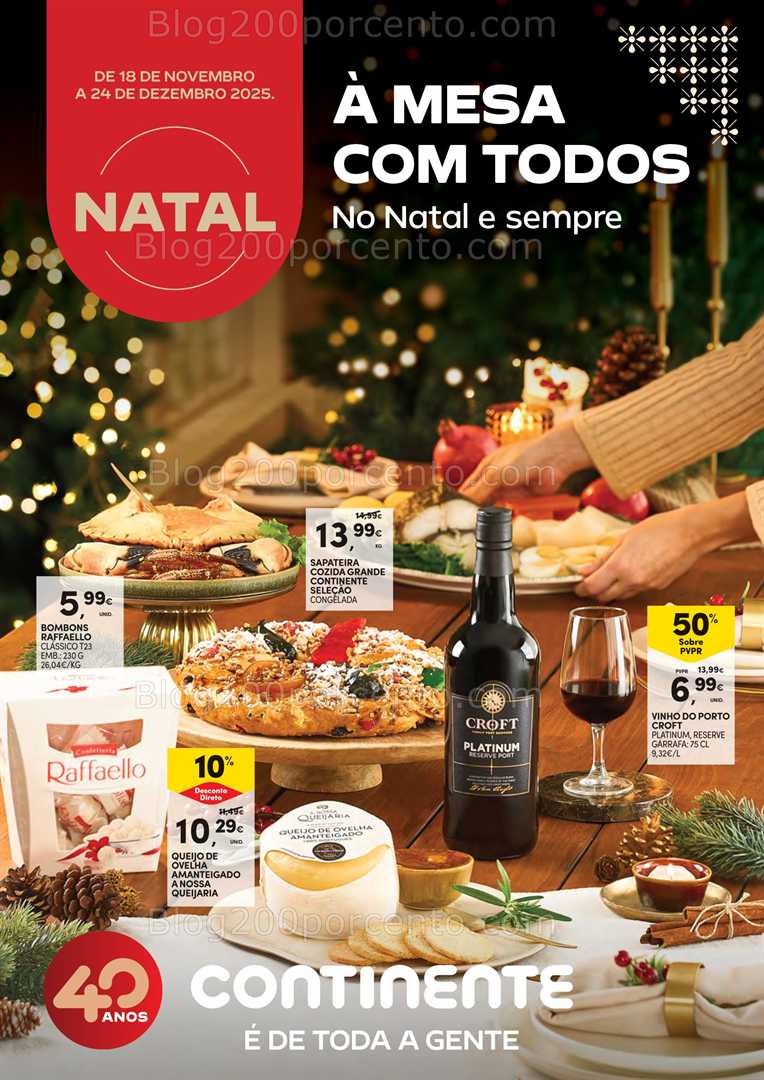 Antevisão Folheto CONTINENTE Ceia de Natal Promoções de 18 novembro a 24 dezembro