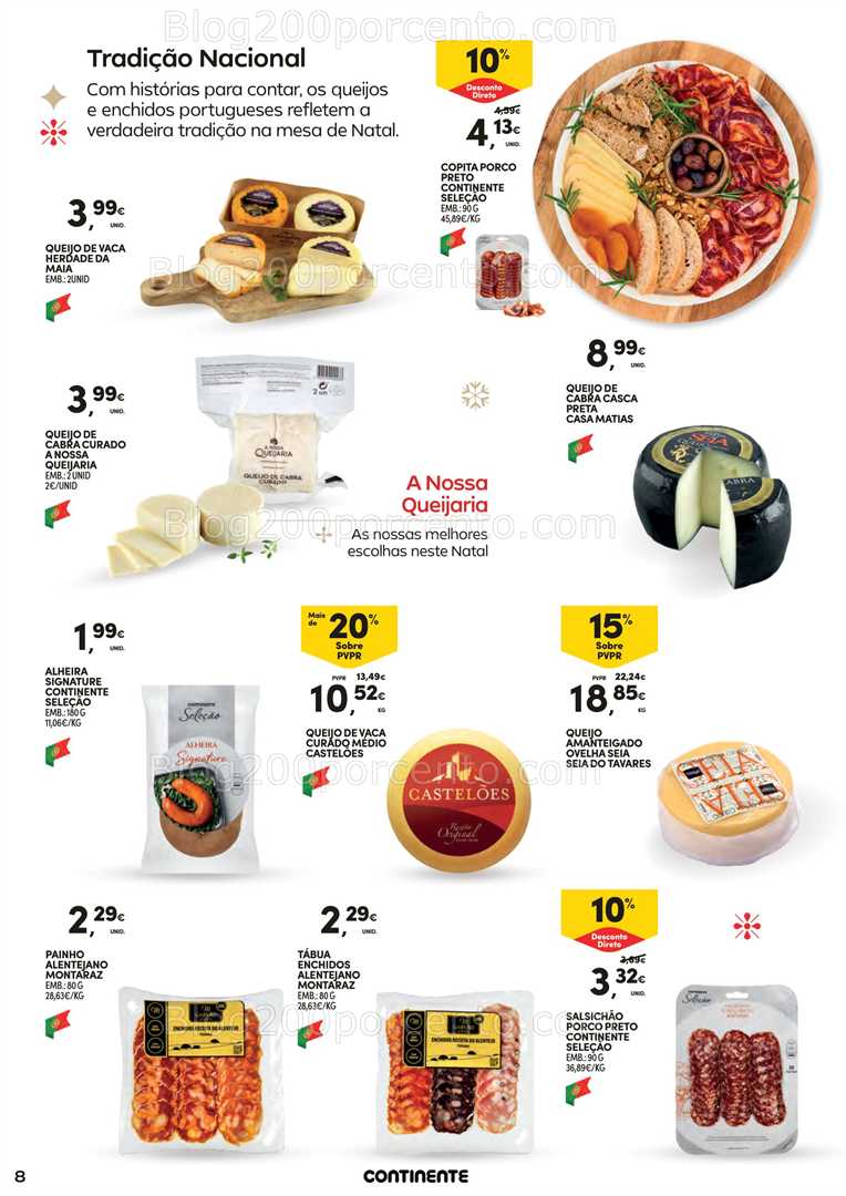 Antevisão Folheto CONTINENTE Ceia de Natal Promoções de 18 novembro a 24 dezembro