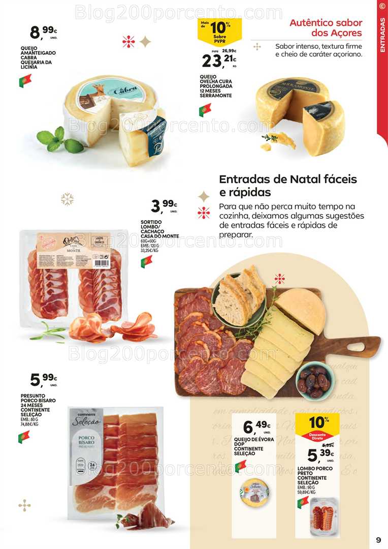 Antevisão Folheto CONTINENTE Ceia de Natal Promoções de 18 novembro a 24 dezembro