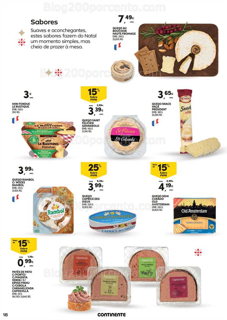 Antevisão Folheto CONTINENTE Ceia de Natal Promoções de 18 novembro a 24 dezembro