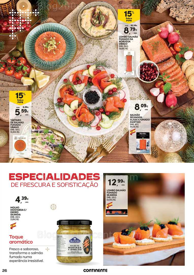 Antevisão Folheto CONTINENTE Ceia de Natal Promoções de 18 novembro a 24 dezembro