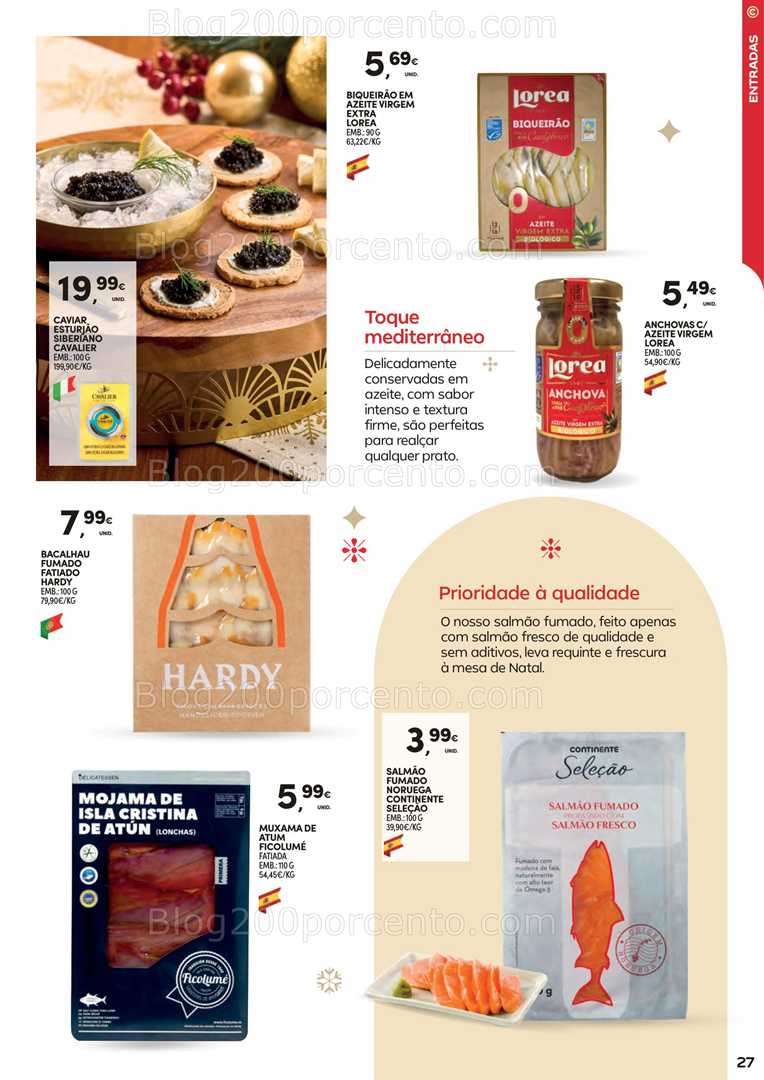 Antevisão Folheto CONTINENTE Ceia de Natal Promoções de 18 novembro a 24 dezembro