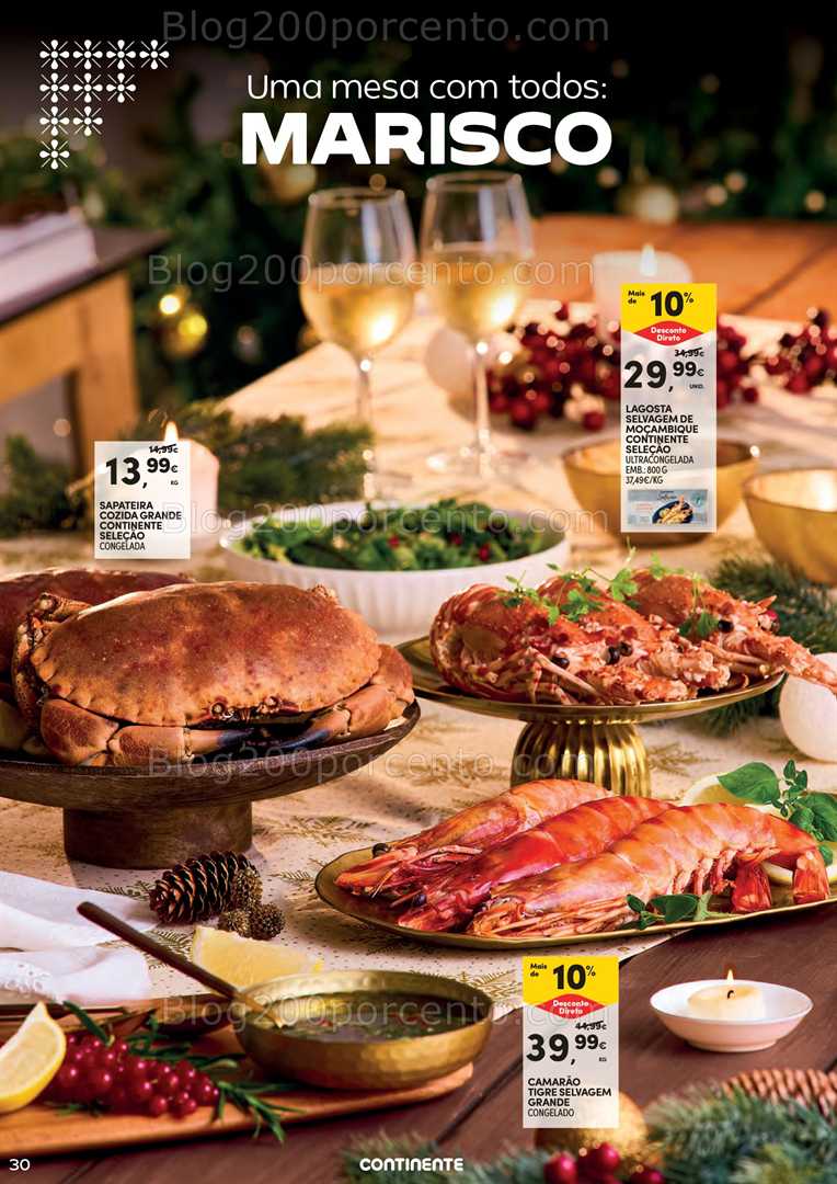 Antevisão Folheto CONTINENTE Ceia de Natal Promoções de 18 novembro a 24 dezembro