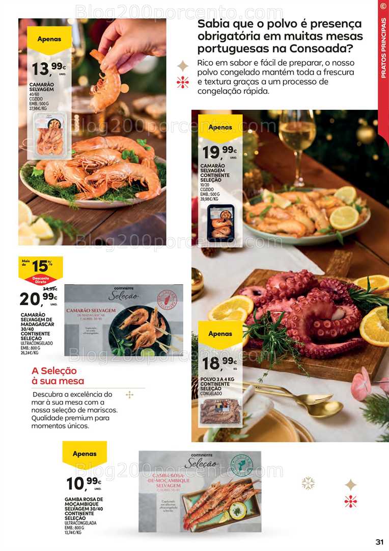 Antevisão Folheto CONTINENTE Ceia de Natal Promoções de 18 novembro a 24 dezembro
