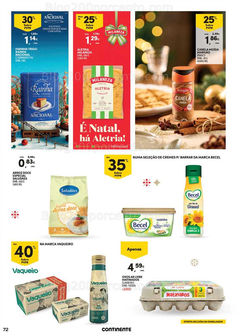 Antevisão Folheto CONTINENTE Ceia de Natal Promoções de 18 novembro a 24 dezembro
