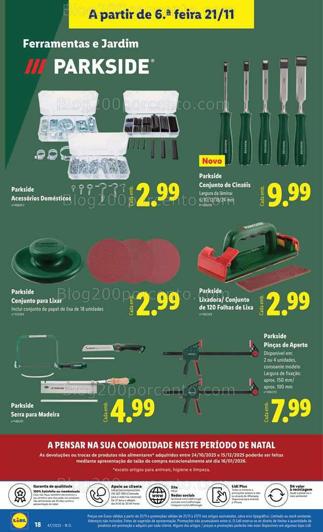 Antevisão Folheto LIDL Bazar Promoções de 17 a 27 novembro - Edição Digital