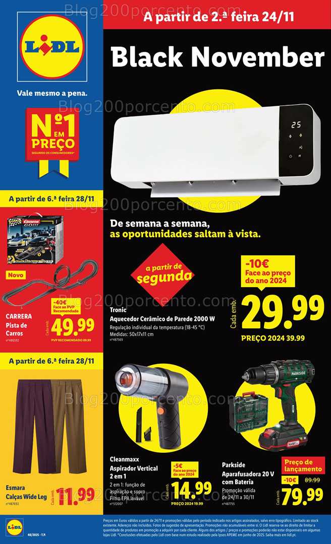 Antevisão Folheto LIDL Bazar Promoções de 24 novembro a 4 dezembro