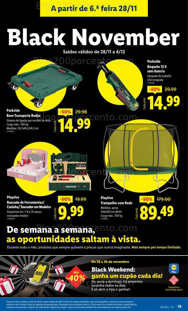 Antevisão Folheto LIDL Bazar Promoções de 28 novembro a 4 dezembro