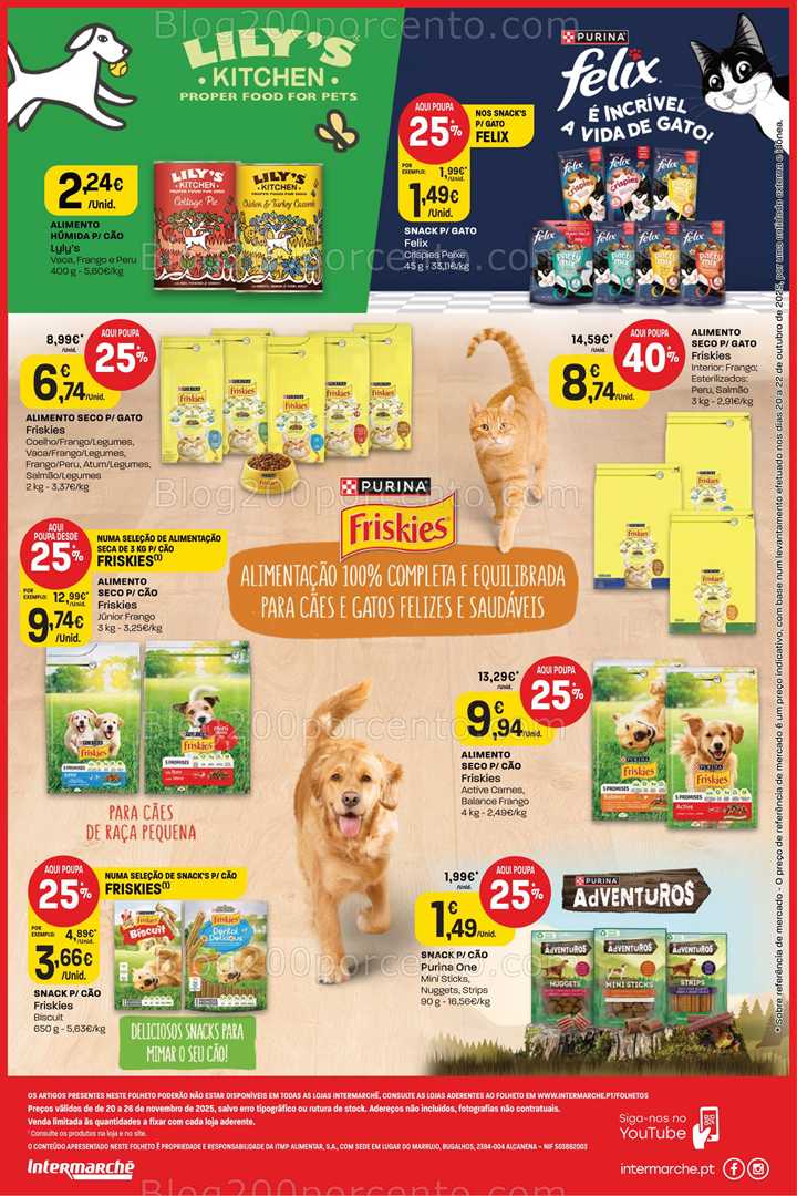 Antevisão Folheto INTERMARCHÉ Pets Promoções de 20 a 26 novembro