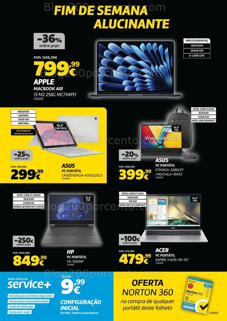 Antevisão Folheto RADIO POPULAR Black Friday Fim de Semana - 14 a 17 novembro