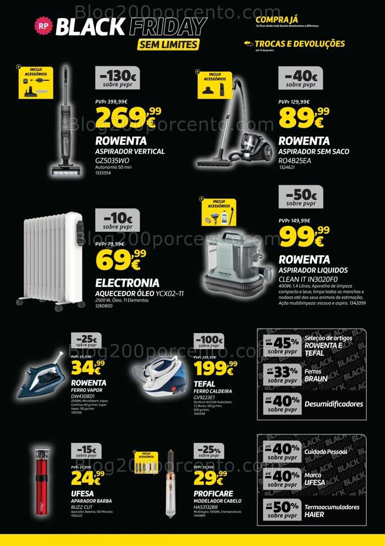 Antevisão Folheto RADIO POPULAR Black Friday Fim de Semana - 14 a 17 novembro