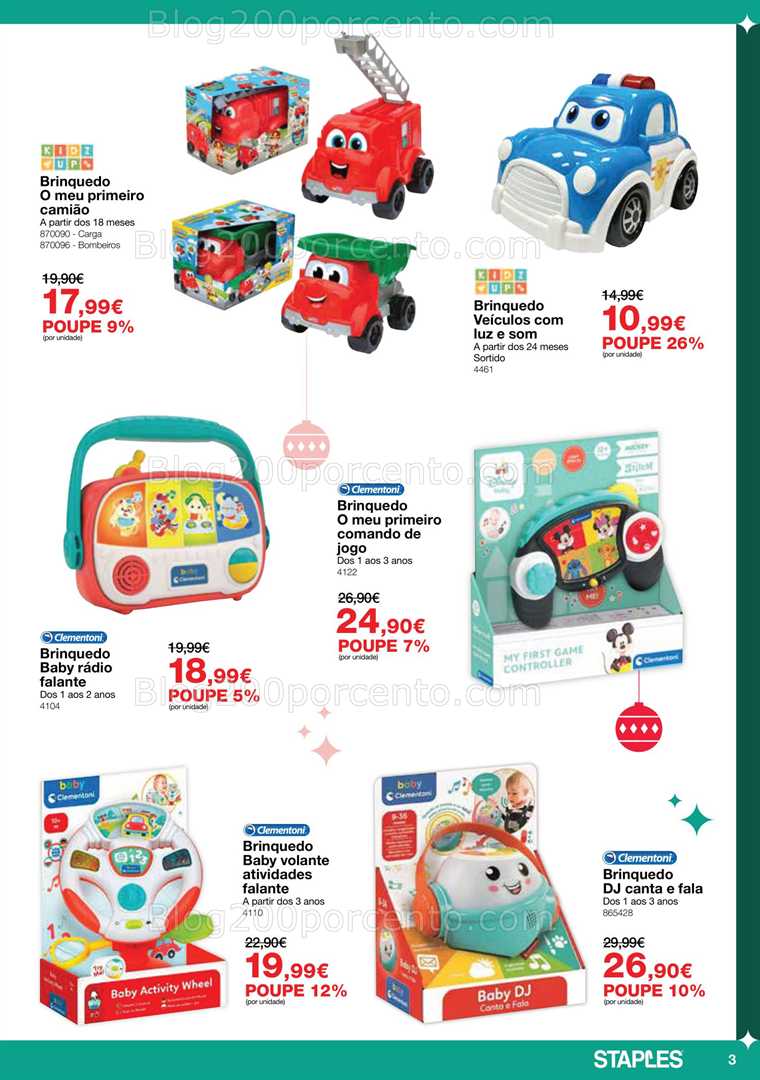 Antevisão Folheto STAPLES Brinquedos Promoções de 25 novembro a 24 dezembro