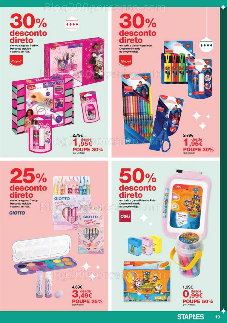 Antevisão Folheto STAPLES Brinquedos Promoções de 25 novembro a 24 dezembro