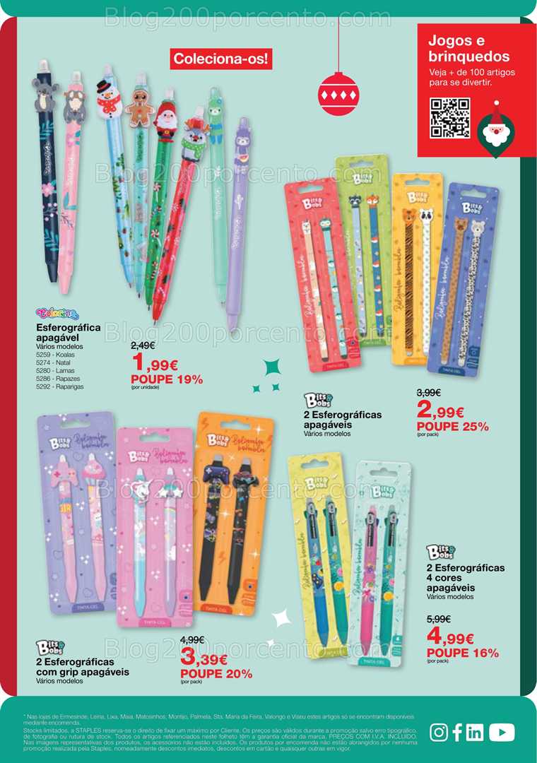 Antevisão Folheto STAPLES Brinquedos Promoções de 25 novembro a 24 dezembro
