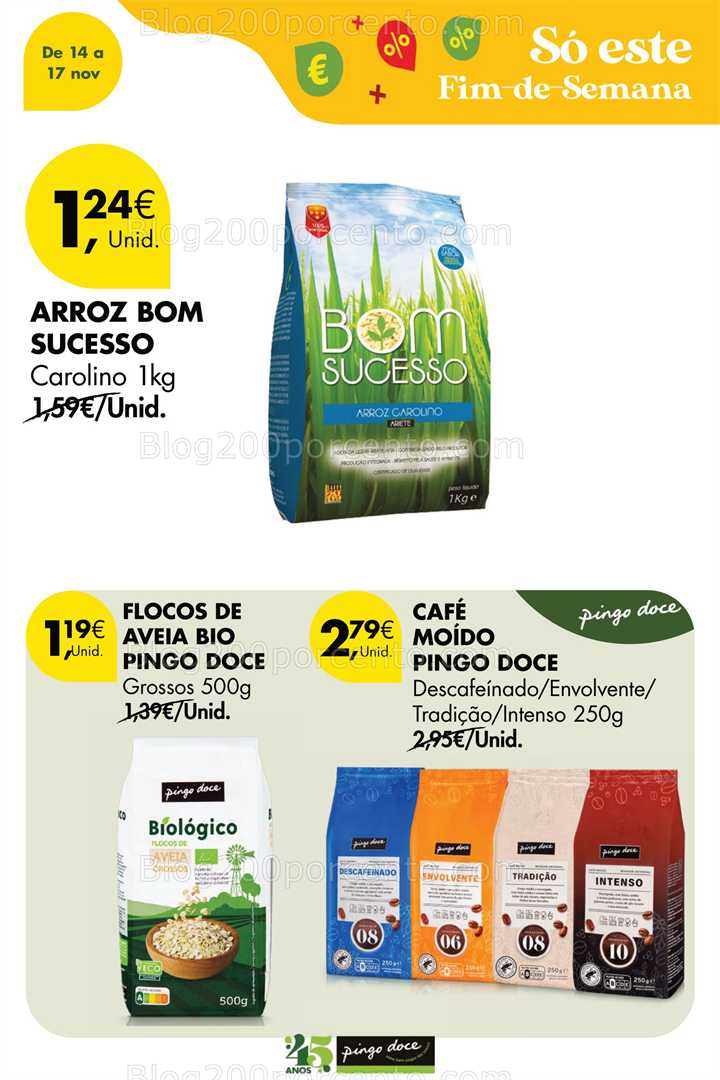 Antevisão Folheto PINGO DOCE Promoções Fim de Semana - 14 a 17 novembro