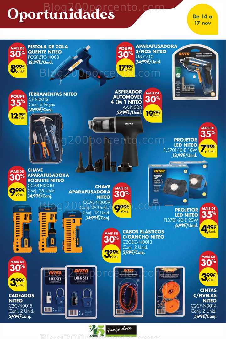 Antevisão Folheto PINGO DOCE Bazar Promoções Fim de Semana - 14 a 17 novembro