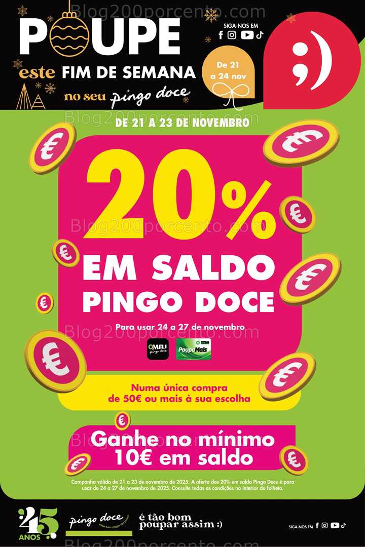 Antevisão Folheto PINGO DOCE Promoções Fim de Semana - 21 a 24 novembro