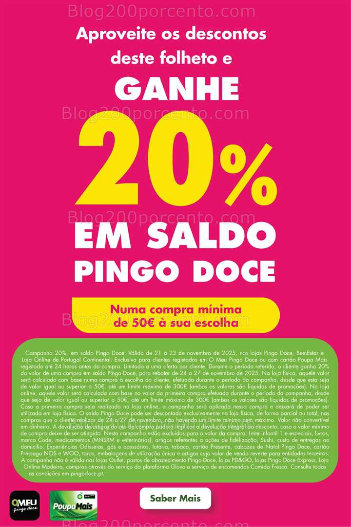 Antevisão Folheto PINGO DOCE Promoções Fim de Semana - 21 a 24 novembro