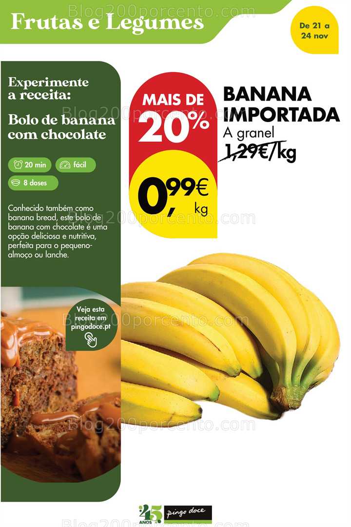 Antevisão Folheto PINGO DOCE Promoções Fim de Semana - 21 a 24 novembro