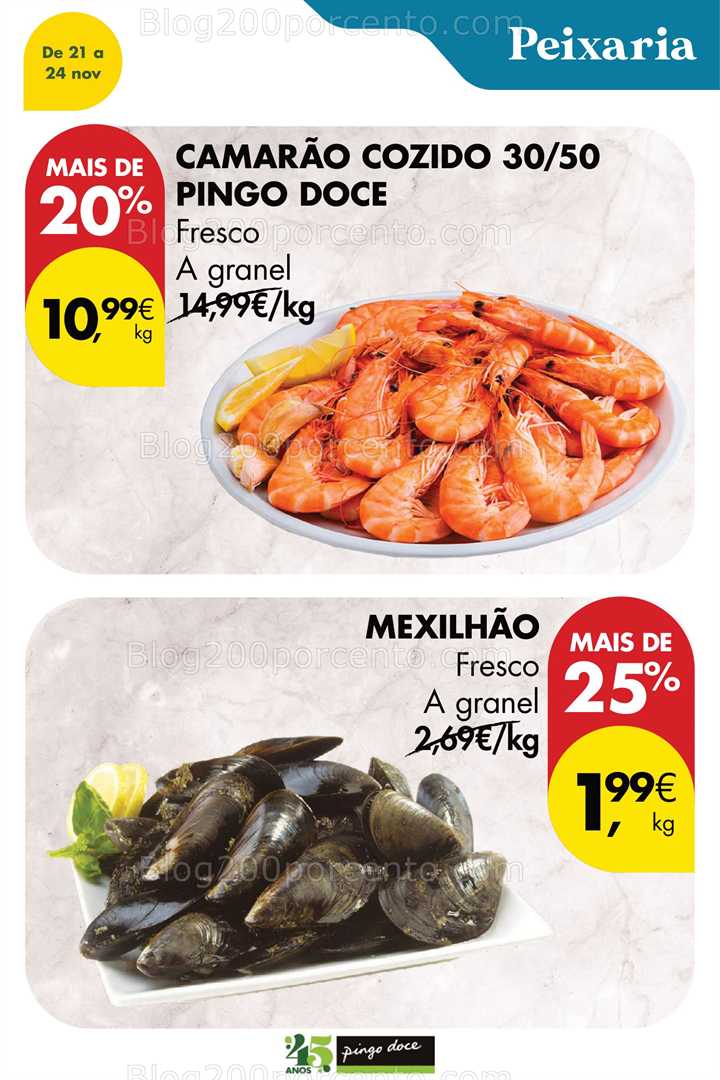 Antevisão Folheto PINGO DOCE Promoções Fim de Semana - 21 a 24 novembro