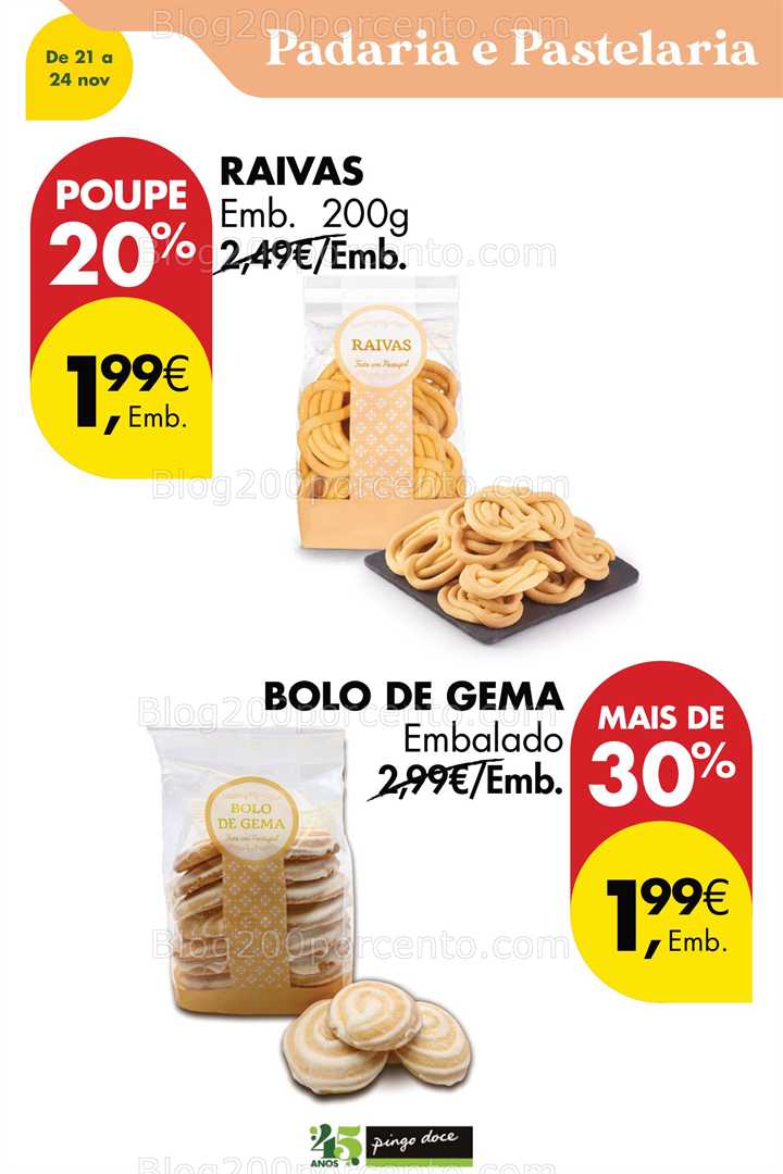 Antevisão Folheto PINGO DOCE Promoções Fim de Semana - 21 a 24 novembro